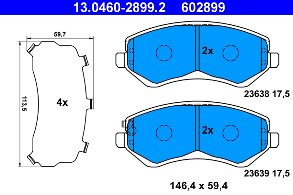 Set placute frana
