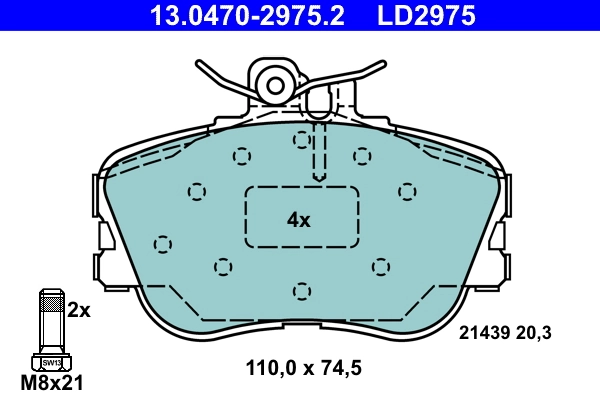 Set placute frana