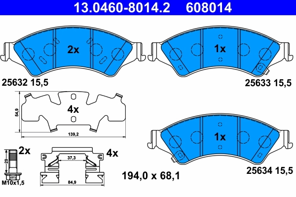 Set placute frana