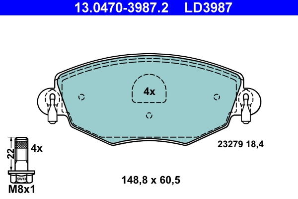 Set placute frana