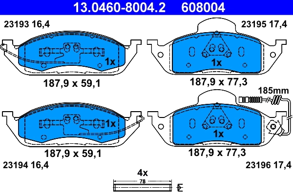 Set placute frana