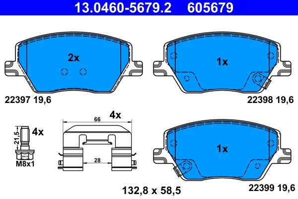 Set placute frana