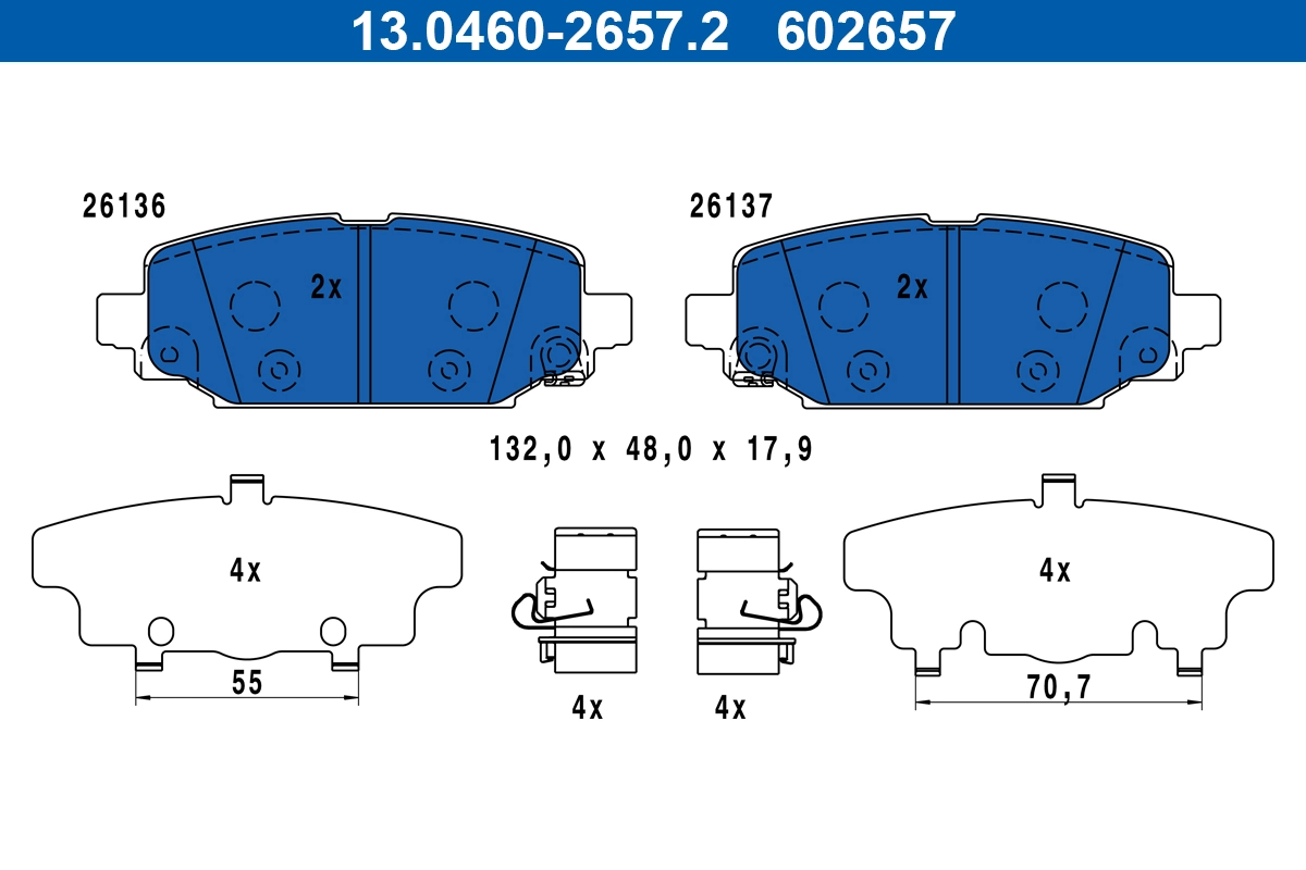 Set placute frana