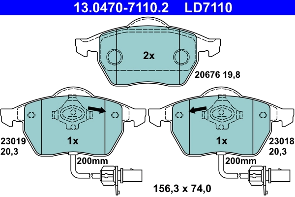 Set placute frana