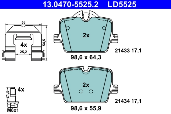 Set placute frana