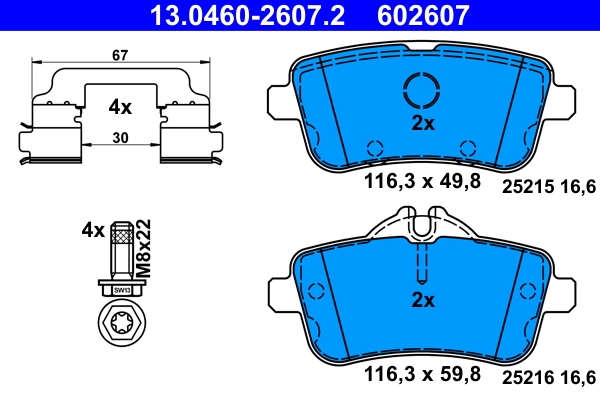 Set placute frana