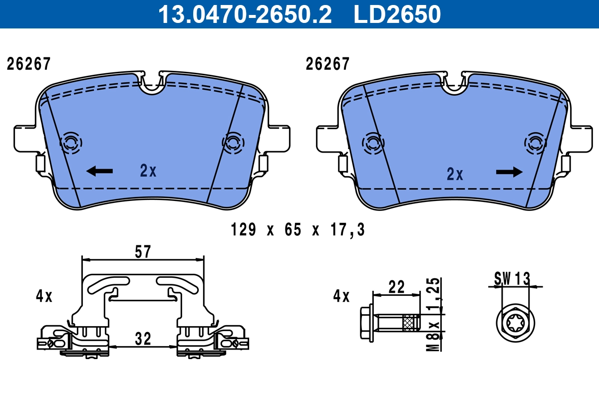 Set placute frana