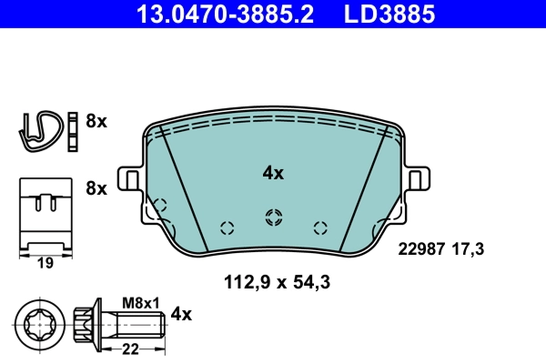 Set placute frana