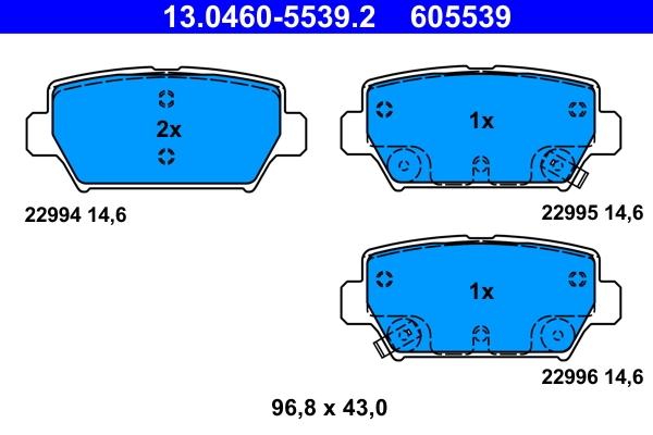 Set placute frana