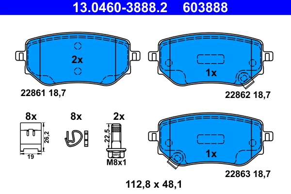 Set placute frana