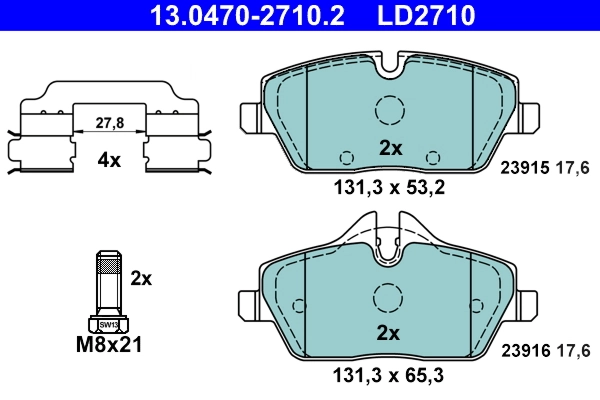 Set placute frana