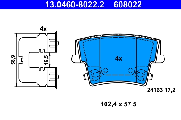 Set placute frana
