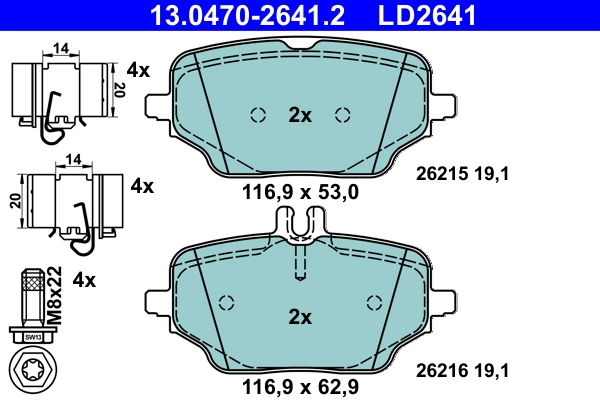 Set placute frana