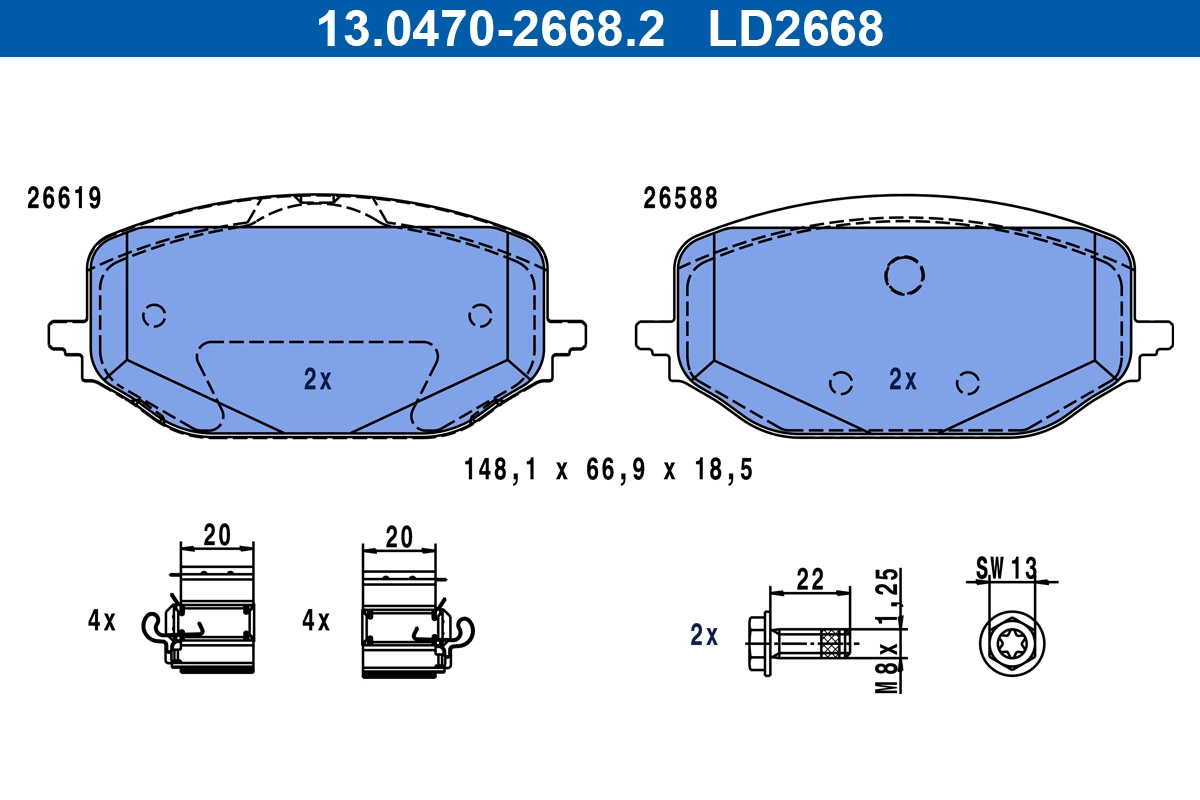 Set placute frana