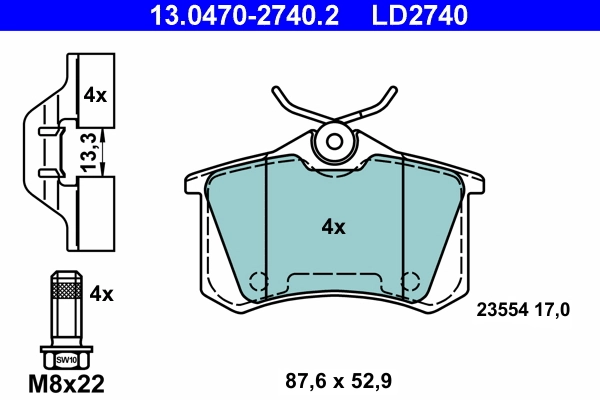 Set placute frana