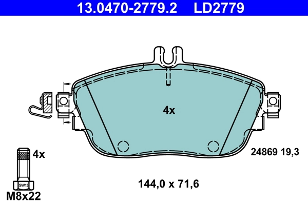 Set placute frana