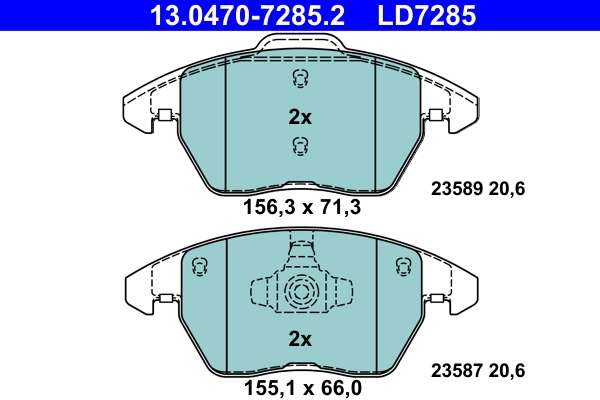 Set placute frana