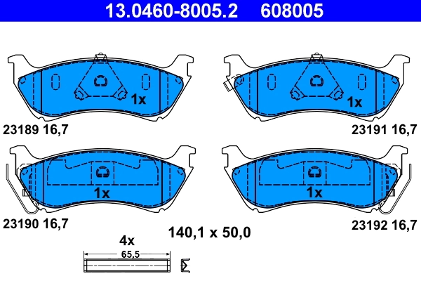 Set placute frana