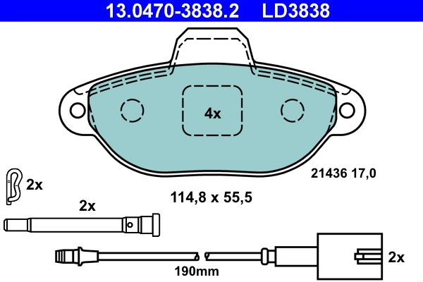Set placute frana