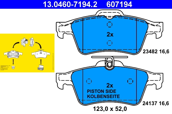 Set placute frana