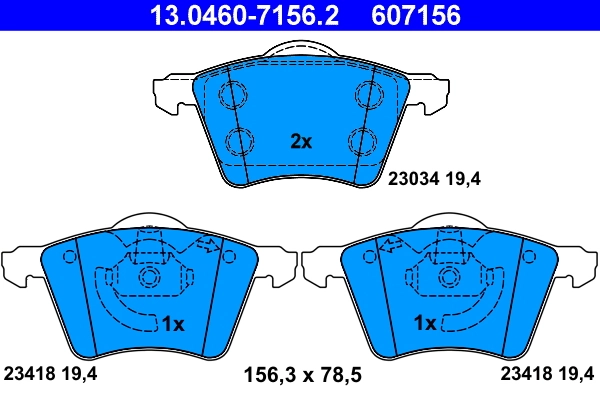 Set placute frana