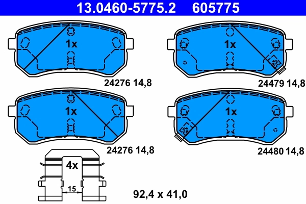 Set placute frana