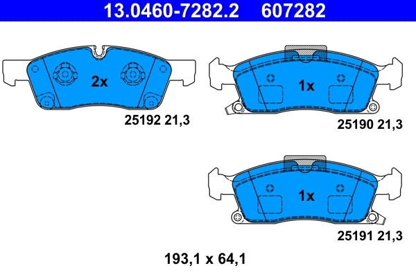 Set placute frana