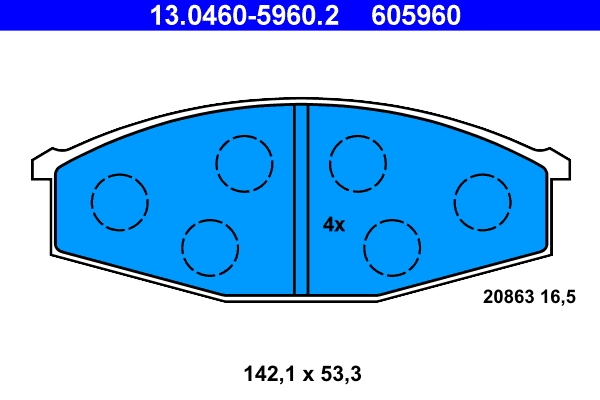 Set placute frana