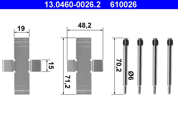 Set accesorii placute frana