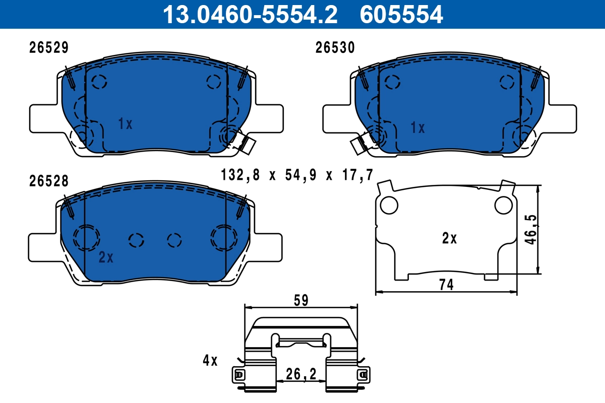 Set placute frana