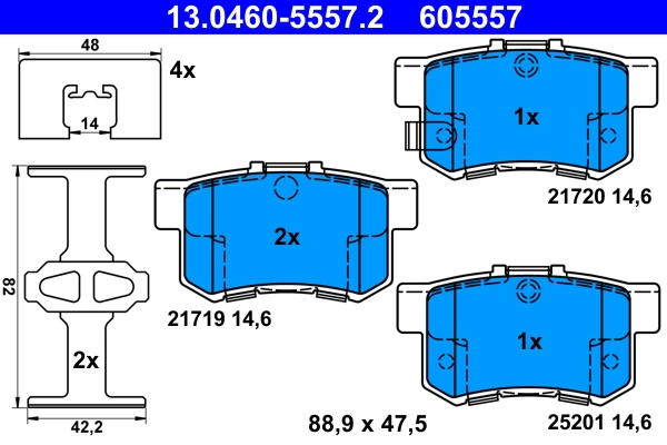 Set placute frana