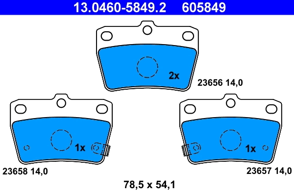 Set placute frana