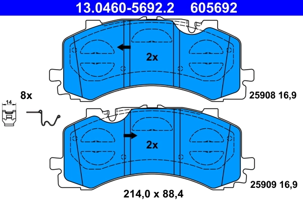 Set placute frana