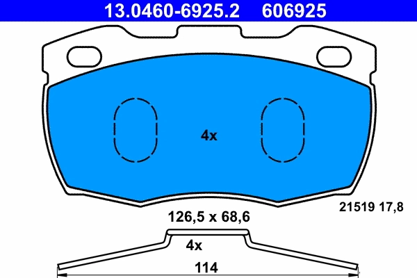 Set placute frana