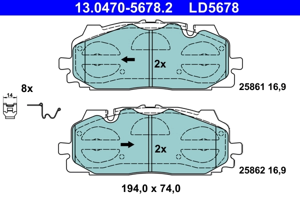 Set placute frana