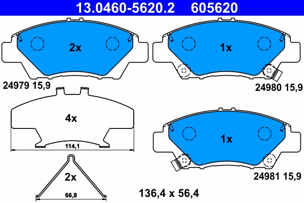 Set placute frana
