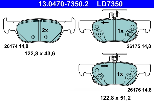 Set placute frana,frana disc