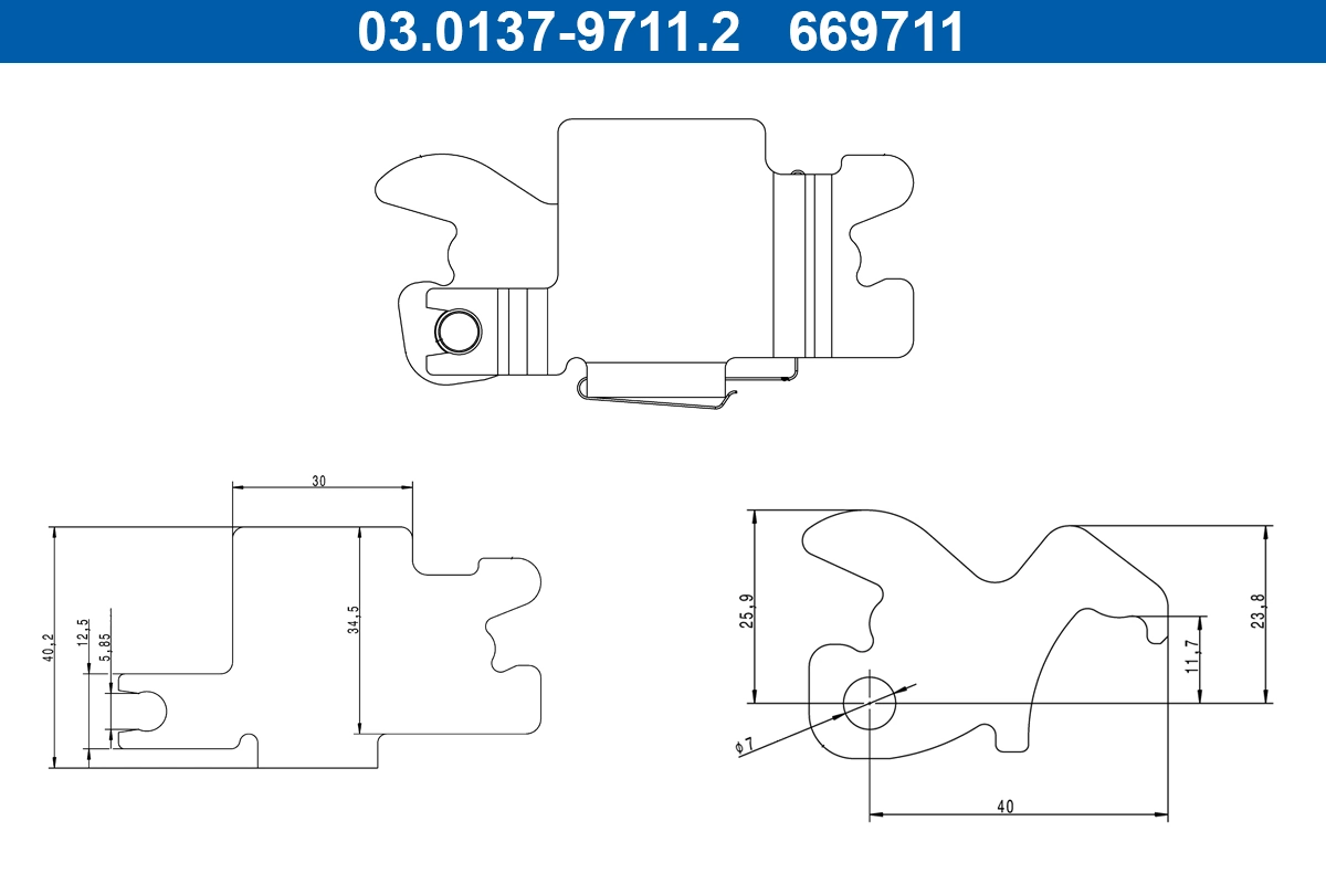 Set accesorii saboti frana