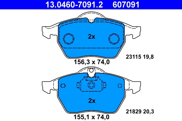 Set placute frana
