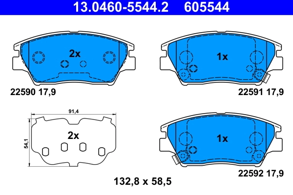 Set placute frana
