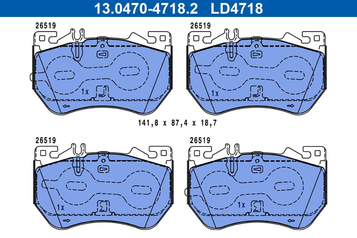 Set plăcuțe frână față Mercedes-Benz C236/W206/W214 4-MATIC
