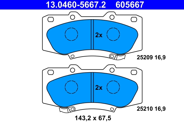 Set placute frana