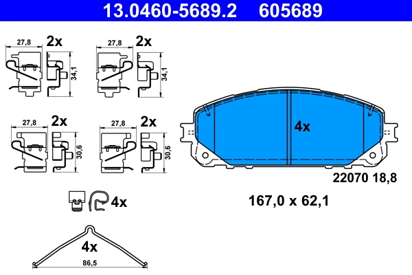 Set placute frana
