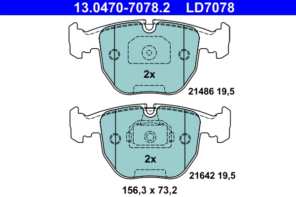 Set placute frana