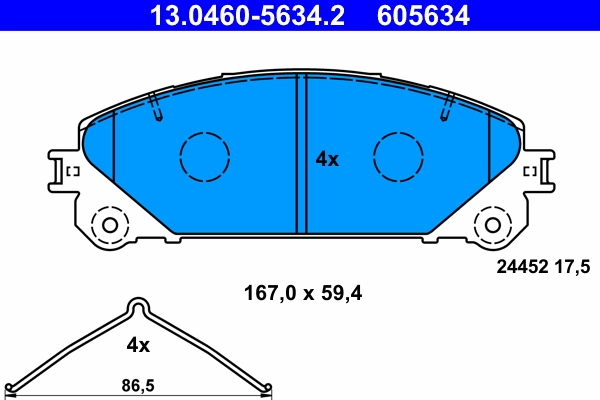 Set placute frana