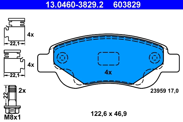Set placute frana