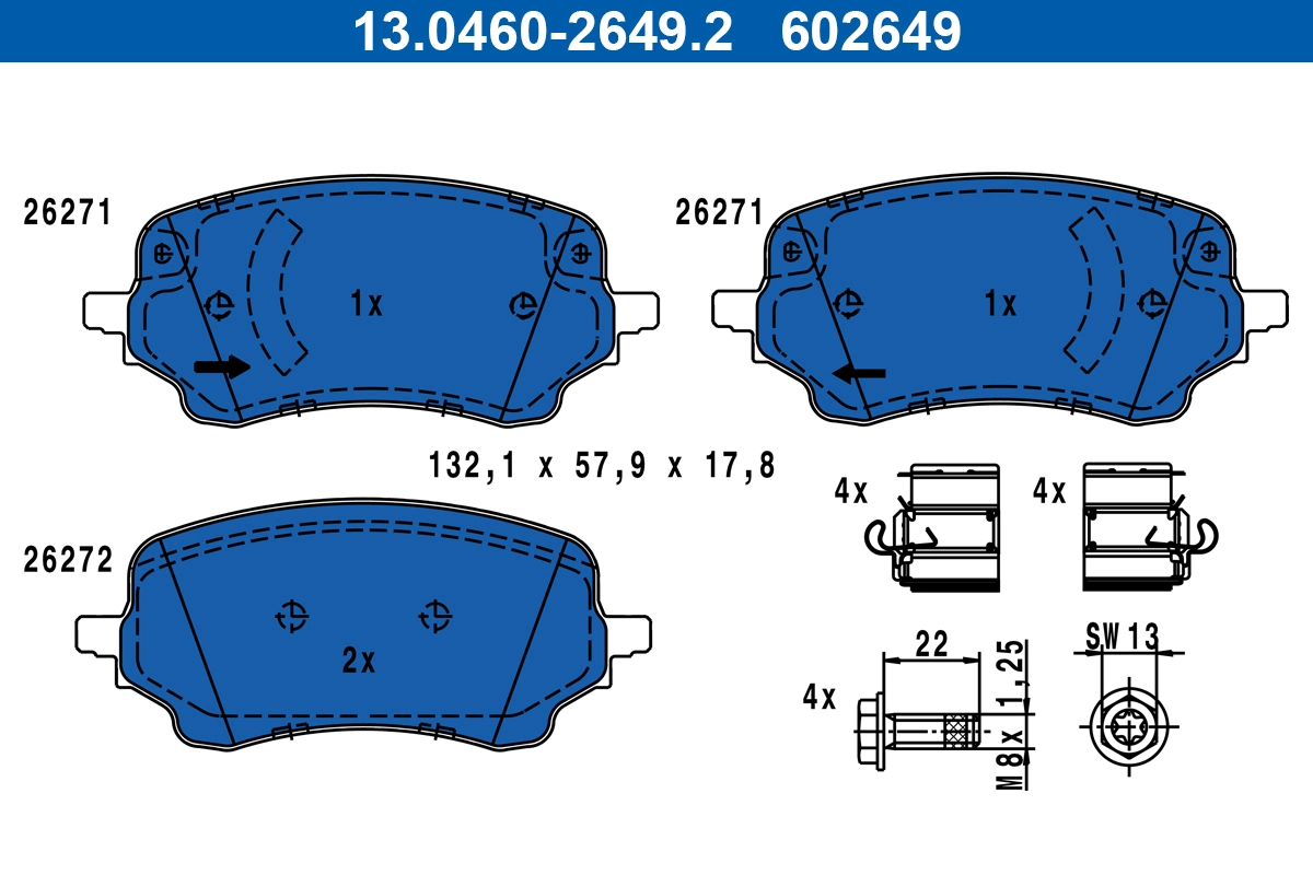 Set placute frana