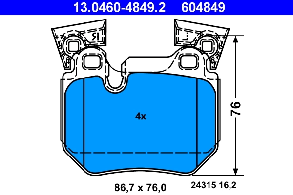 Set placute frana