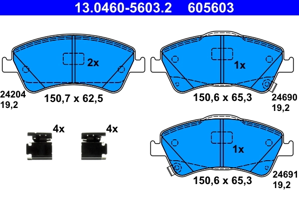 Set placute frana