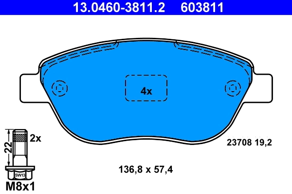 Set placute frana
